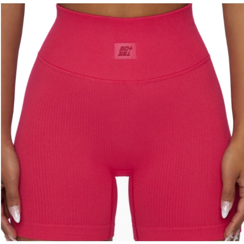 Hot Pink Bo+Tee biker shorts (High waist)